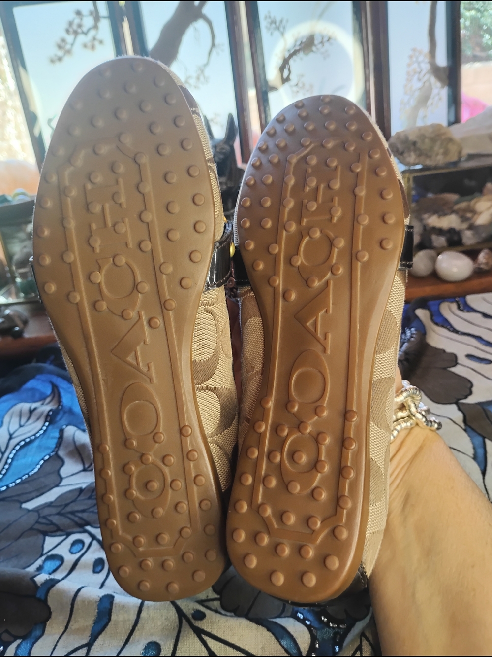 Coach Brown Signature Canvas Loafers with Dark Brown Trim - Picture 13 of 16